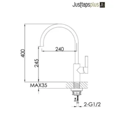 Just Taps Brushed Gunmetal Grey Single Lever Kitchen Sink Mixer Tap 5 Just Taps Brushed Gunmetal Grey Single Lever Kitchen Sink Mixer Tap -Vado Shop 27181bbl tech