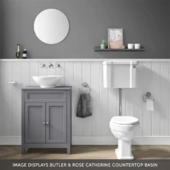 Butler & Rose Catherine Floorstanding Shadow Grey Vanity Unit With Shadow Grey Countertop & Audrey Stone Resin Basin -Vado Shop 600 butler rose cath tailored countertop tailored unit cath banner