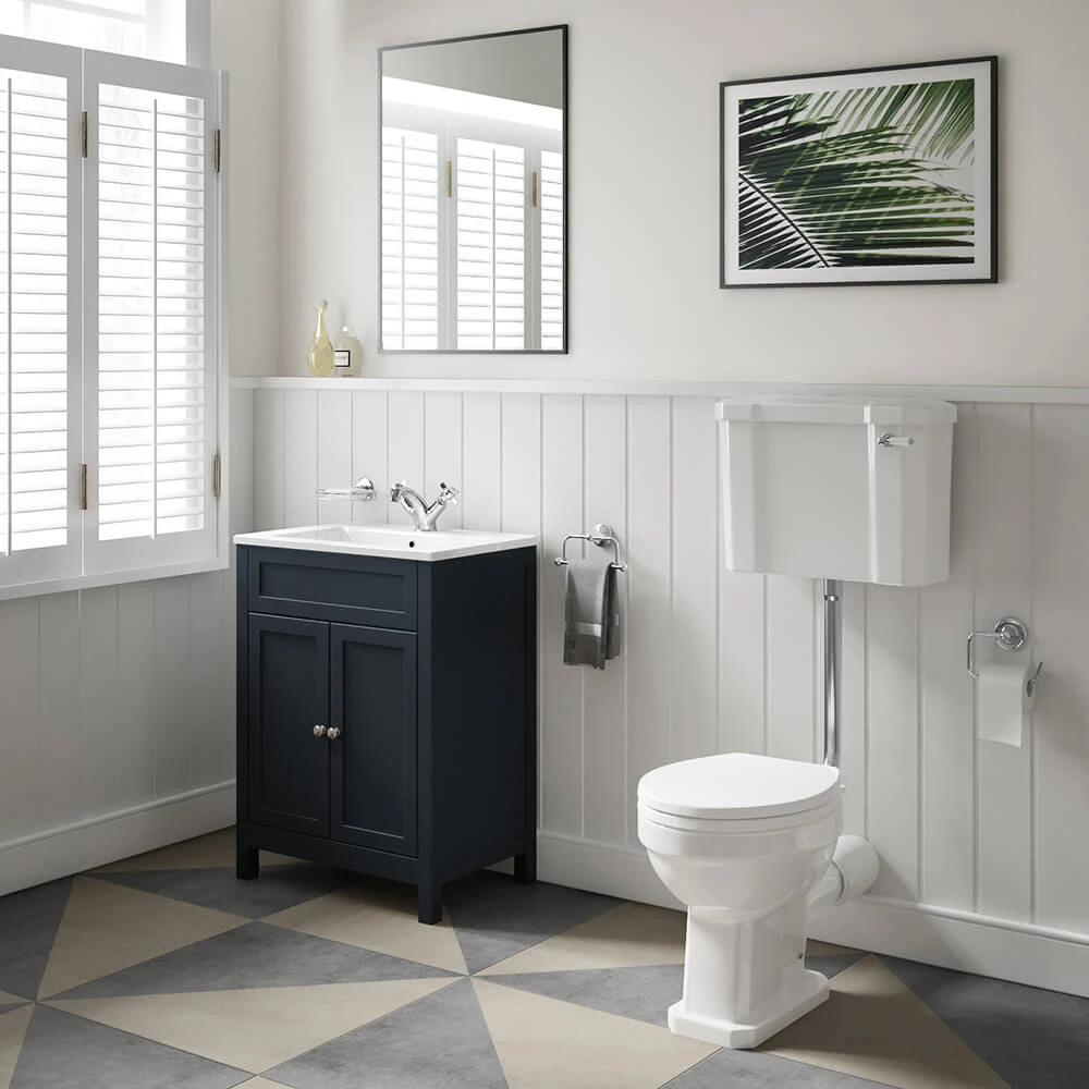 Butler & Rose Catherine Traditional 600mm Floorstanding Vanity Unit With Basin - Shadow Grey 8 Butler & Rose Catherine Traditional 600mm Floorstanding Vanity Unit With Basin - Shadow Grey - Image 8