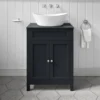 Butler & Rose Catherine Floorstanding Shadow Grey Vanity Unit With Shadow Grey Countertop & Audrey Stone Resin Basin