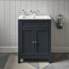 Butler & Rose Catherine Traditional 600mm Floorstanding Vanity Unit With Basin - Shadow Grey