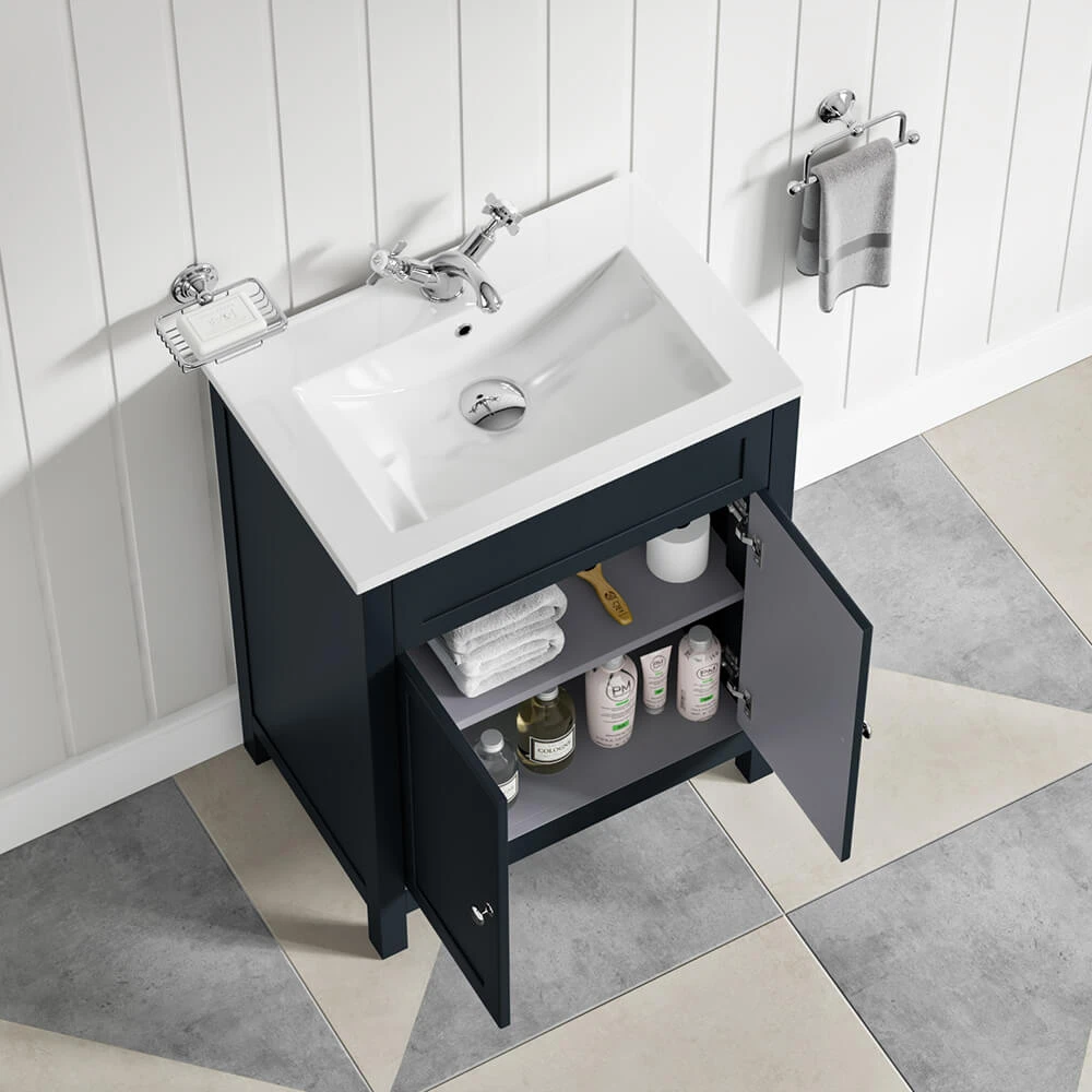 Butler & Rose Catherine Traditional 600mm Floorstanding Vanity Unit With Basin - Shadow Grey 11 Butler & Rose Catherine Traditional 600mm Floorstanding Vanity Unit With Basin - Shadow Grey - Image 11