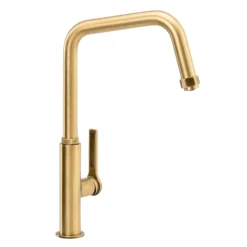Abode Hex Industrial Single Lever Mono Kitchen Mixer Tap - Antique Brass