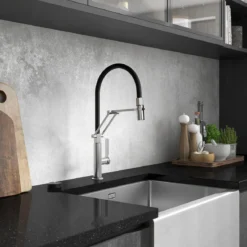 Abode Hex Professional Single Lever Mono Kitchen Mixer With Detachable Spout & Spray - Brushed Nickel