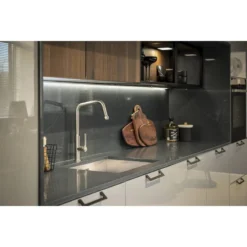 Abode Hex Industrial Single Lever Mono Kitchen Mixer Tap - Brushed Nickel -Vado Shop abode hex single lever brushed nickel lifestyle wide at2091