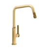 Abode Hex Industrial Single Lever Mono Pull Out Kitchen Mixer Tap - Antique Brass