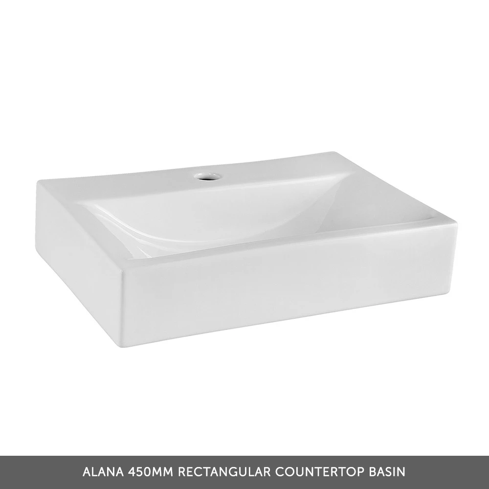 Emily 600mm Gloss White Wall Mounted 1 Drawer Vanity Unit With Brushed Brass Handle And Alana 460mm Countertop Basin 4 Emily 600mm Gloss White Wall Mounted 1 Drawer Vanity Unit With Brushed Brass Handle And Alana 460mm Countertop Basin - Image 4
