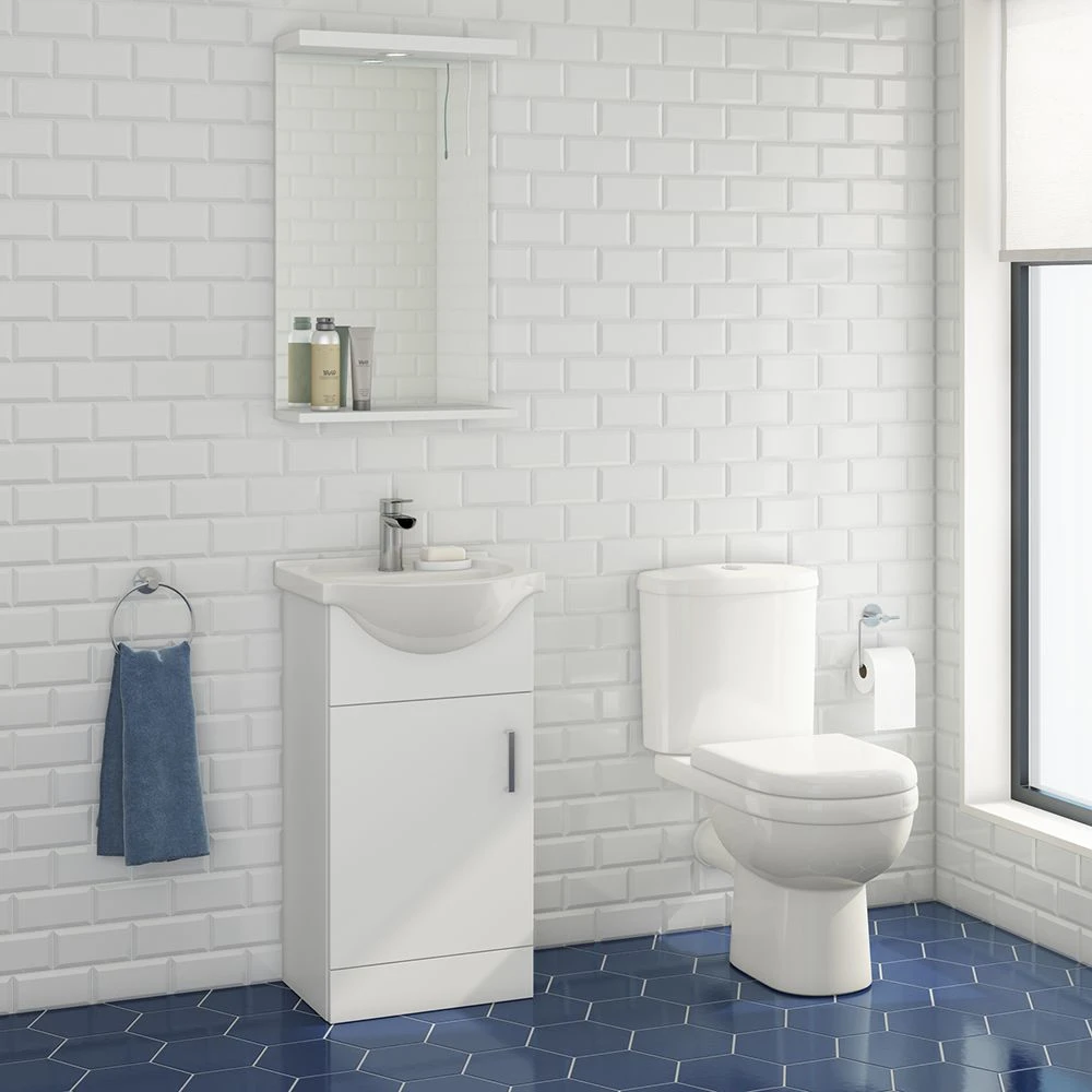 Vellamo Alpine 450mm Illuminated Mirror With Built-In Shelf 2 Vellamo Alpine 450mm Illuminated Mirror With Built-In Shelf - Image 2