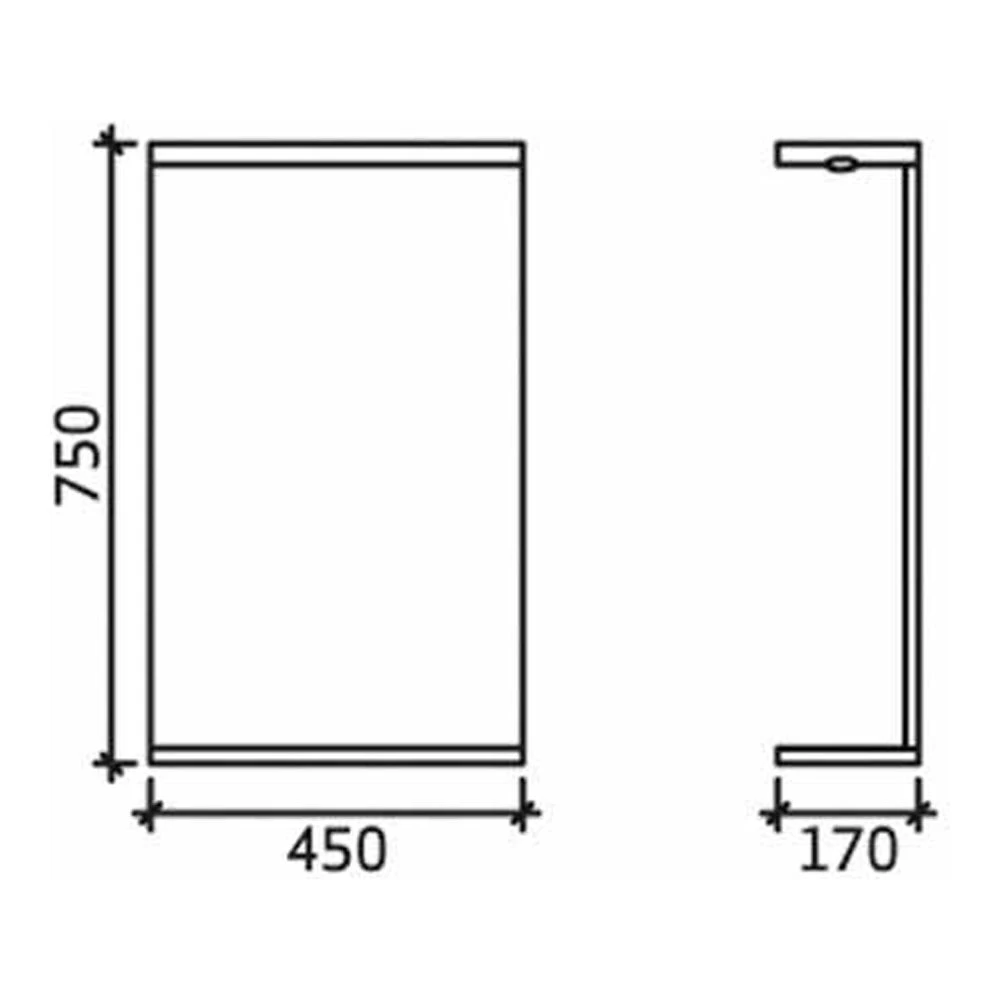 Vellamo Alpine 450mm Illuminated Mirror With Built-In Shelf 3 Vellamo Alpine 450mm Illuminated Mirror With Built-In Shelf - Image 3