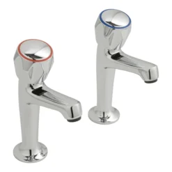 Vado Astra Contract High Neck Sink Pillar Taps