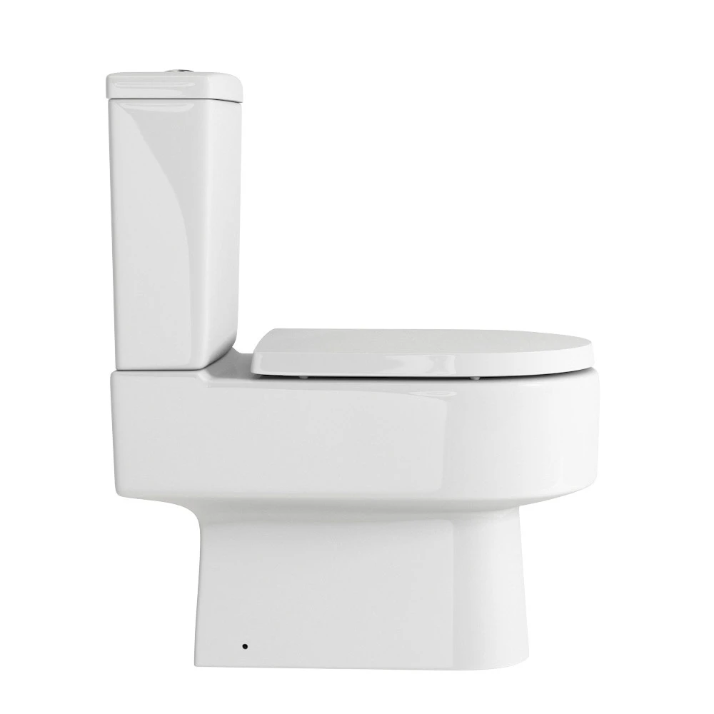 Auk Modern Close Coupled Toilet With Soft Close Seat 4 Auk Modern Close Coupled Toilet With Soft Close Seat - Image 4