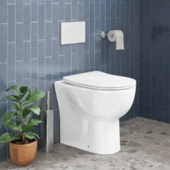 Harbour Serenity Rimless Back To Wall Toilet With Slim Soft Close Seat -Vado Shop belini rimless back to wall pan soft close seat edit lifestyle1