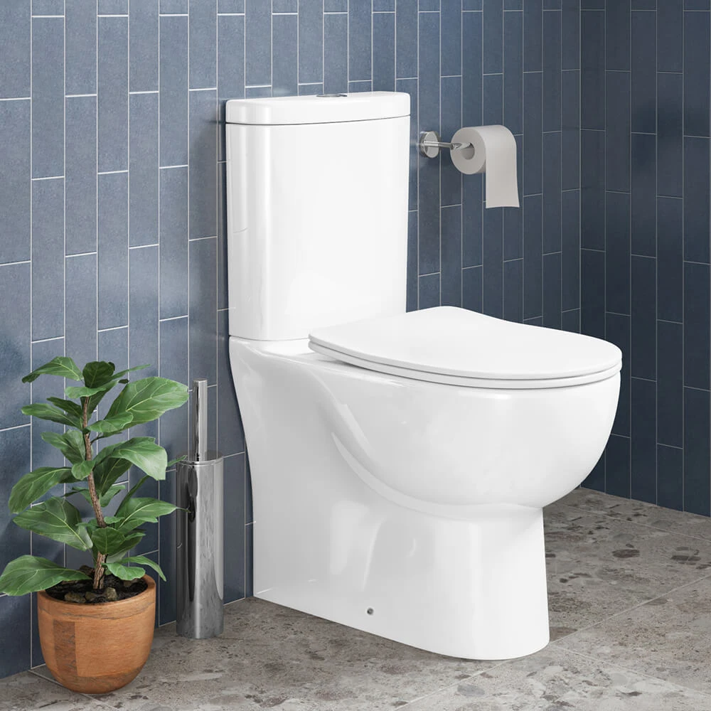 Harbour Serenity Rimless Close Coupled Closed Back Toilet With Wrap Over Soft Close Seat 3 Harbour Serenity Rimless Close Coupled Closed Back Toilet With Wrap Over Soft Close Seat - Image 3