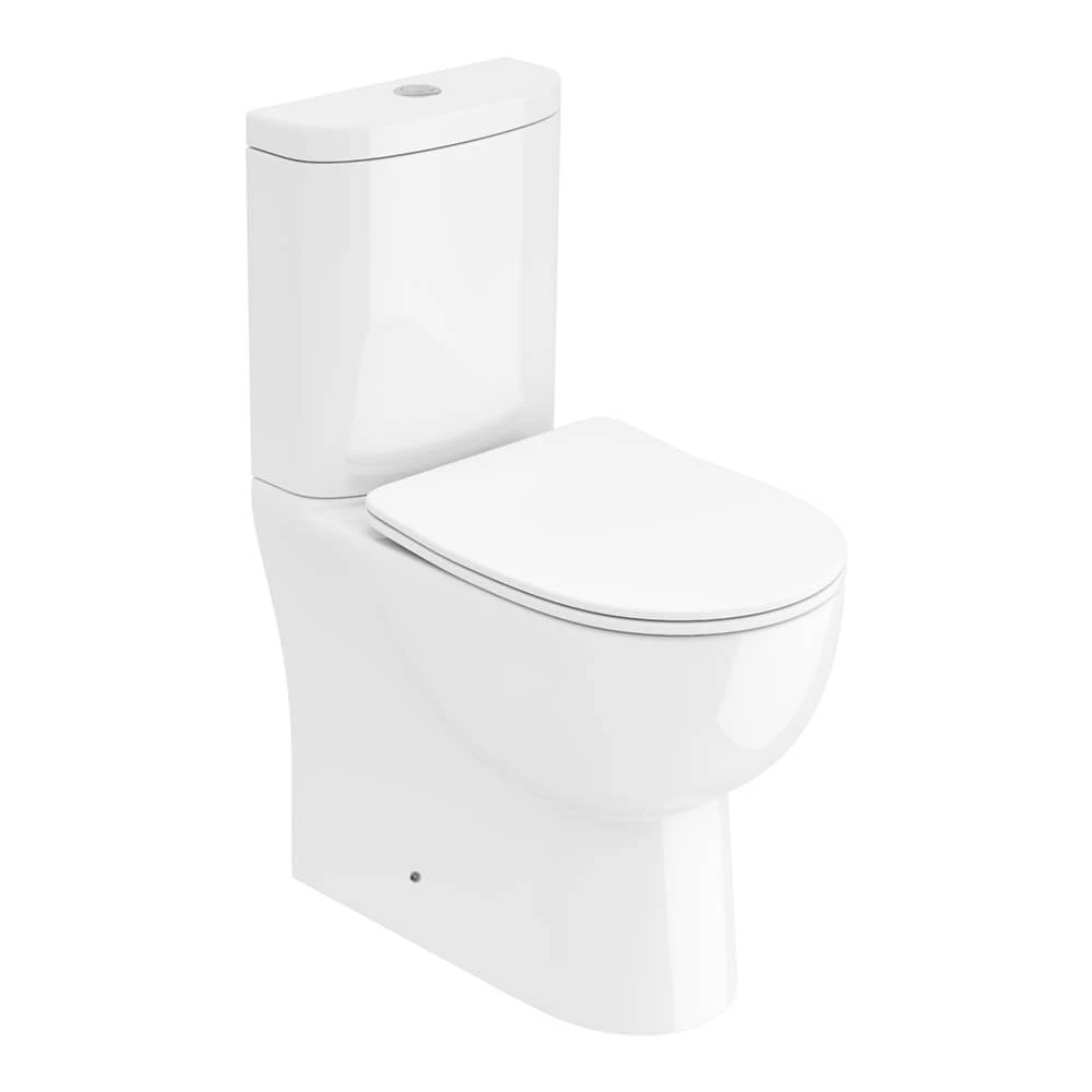Harbour Serenity Rimless Close Coupled Closed Back Toilet With Wrap Over Soft Close Seat 4 Harbour Serenity Rimless Close Coupled Closed Back Toilet With Wrap Over Soft Close Seat - Image 4
