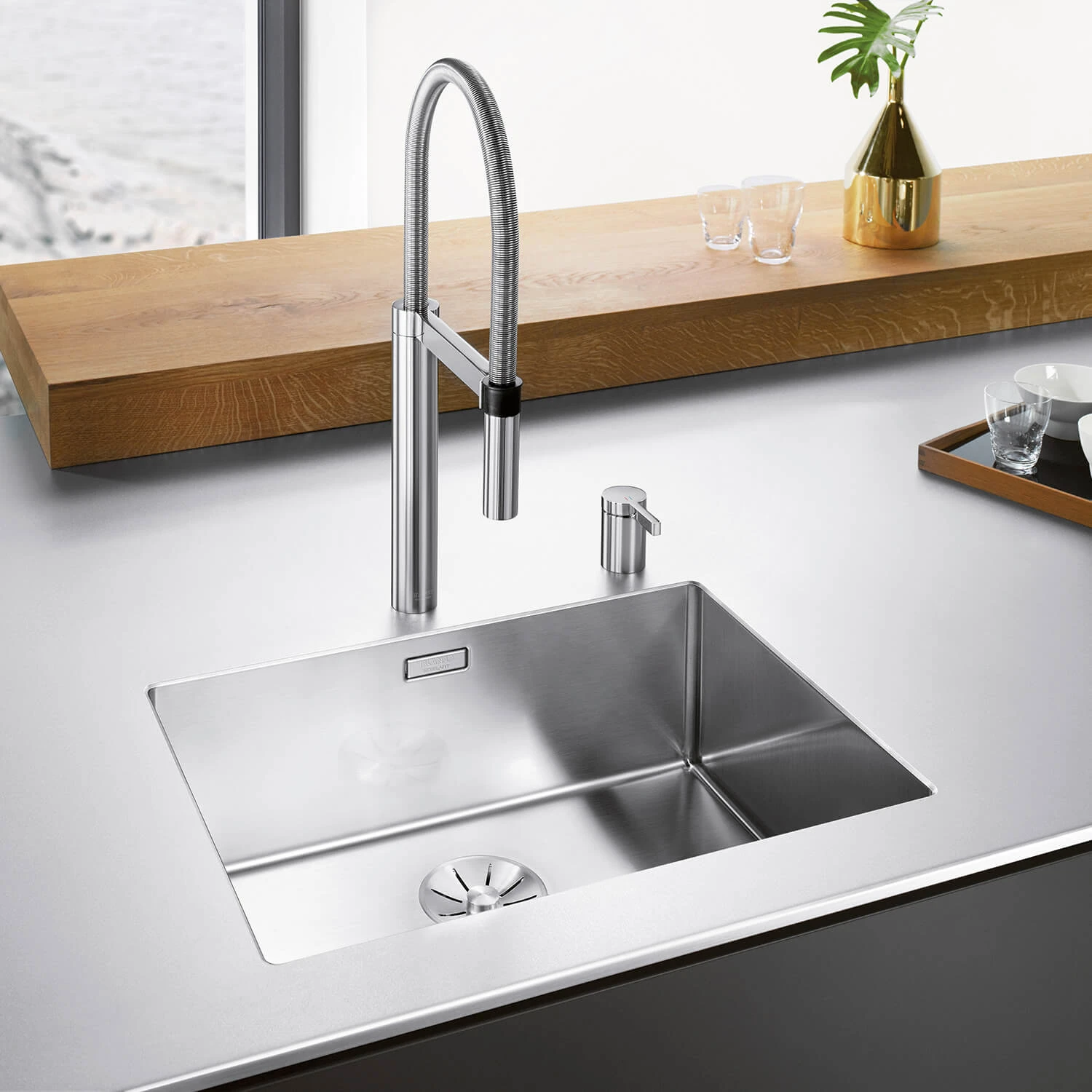 Blanco Culina-S Duo Pull Out Chrome Mono Kitchen Mixer Tap 2 Blanco Culina-S Duo Pull Out Chrome Mono Kitchen Mixer Tap - Image 2