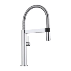 Blanco Culina-S Mini Semi-Professional Single Lever Pull Out Kitchen Mixer Tap - Brushed Stainless Steel