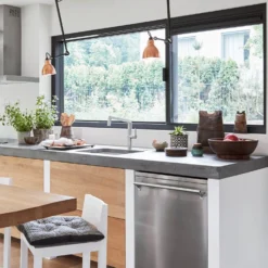 Blanco Panera-S Eco Cold Start Single Lever Brushed Stainless Steel Pull Out Mono Kitchen Mixer Spray Tap -Vado Shop blanco panera pull out tap steel lifestyle 5