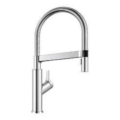 Blanco Solenta-S Semi-Professional Pull Out Kitchen Mixer Spray Tap - PVD Steel 16 Blanco Solenta-S Semi-Professional Pull Out Kitchen Mixer Spray Tap - PVD Steel -Vado Shop blanco solenta pull out tap chrome cutout