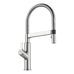 Blanco Solenta-S Senso Smart Pull Out Kitchen Mixer Spray Tap With Hands-Free Operation - PVD Steel