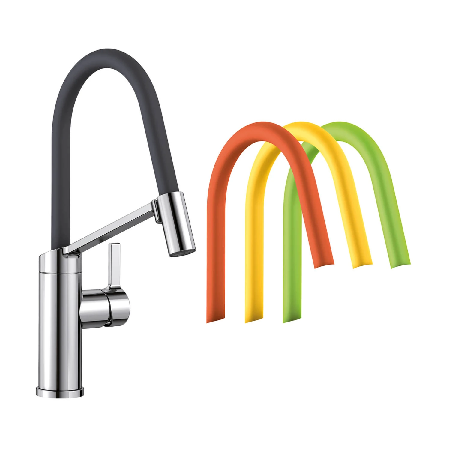 Blanco Viu-S Single Lever Chrome Mono Pull Out Kitchen Mixer Tap With Replaceable Hose 1 Blanco Viu-S Single Lever Chrome Mono Pull Out Kitchen Mixer Tap With Replaceable Hose