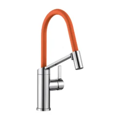 Blanco Viu-S Single Lever Chrome Mono Pull Out Kitchen Mixer Tap With Replaceable Hose 21 Blanco Viu-S Single Lever Chrome Mono Pull Out Kitchen Mixer Tap With Replaceable Hose -Vado Shop blanco viu pull out tap orange hose cutout
