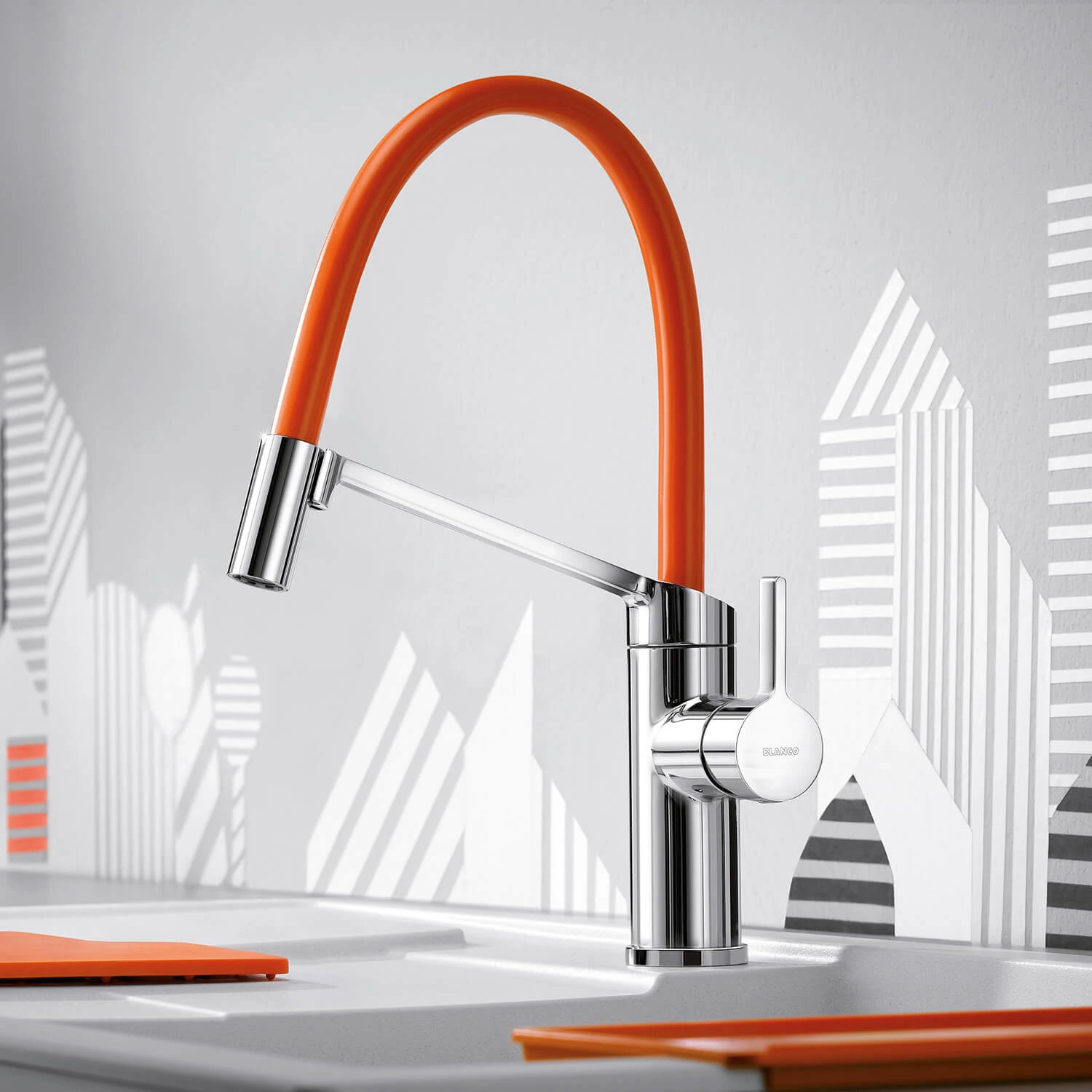 Blanco Viu-S Single Lever Chrome Mono Pull Out Kitchen Mixer Tap With Replaceable Hose 5 Blanco Viu-S Single Lever Chrome Mono Pull Out Kitchen Mixer Tap With Replaceable Hose - Image 5