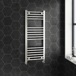 Brenton Chrome Straight Heated Towel Radiator - 22mm - 800 X 500mm -Vado Shop brenton 22mm straight towel rail 1000x400 chrome lifestyle