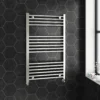 Brenton Chrome Straight Heated Towel Radiator - 22mm - 800 X 500mm