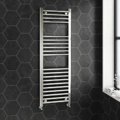 Brenton Chrome Straight Heated Towel Radiator - 22mm - 800 X 500mm -Vado Shop brenton 22mm straight towel rail 1200x400 chrome lifestyle