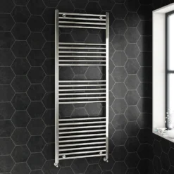 Brenton Chrome Straight Heated Towel Radiator - 22mm - 800 X 500mm -Vado Shop brenton 22mm straight towel rail 1600x600 chrome lifestyle