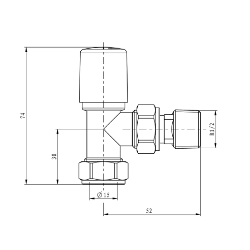 Brenton 15mm Angled Manual Radiator Valves - Anthracite 2 Brenton 15mm Angled Manual Radiator Valves - Anthracite - Image 2