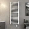Brenton Apollo Electric Curved Heated Towel Rail - 1200 X 500mm - On/Off Element