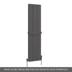 Brenton Ash 280mm Textured Matt Black Towel Hanger -Vado Shop brenton ash 1200x280mm anthracite radiator cutout 2 bottom banner 2