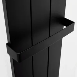 Brenton Ash 280mm Textured Matt Black Towel Hanger -Vado Shop brenton ash black radiator close up 3