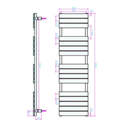 Brenton Avezzano Matt Anthracite Flat Panel Heated Towel Rail - 1600 X 450mm 5 Brenton Avezzano Matt Anthracite Flat Panel Heated Towel Rail - 1600 X 450mm -Vado Shop brenton avezzano flat heated towel rail 1600 450 tech