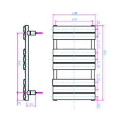 Brenton Avezzano Matt Anthracite Flat Panel Heated Towel Rail - 800 X 450mm 7 Brenton Avezzano Matt Anthracite Flat Panel Heated Towel Rail - 800 X 450mm -Vado Shop brenton avezzano flat heated towel rail 800 450 tech