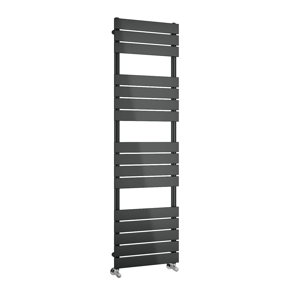 Brenton Avezzano Matt Anthracite Flat Panel Heated Towel Rail - 1600 X 450mm 2 Brenton Avezzano Matt Anthracite Flat Panel Heated Towel Rail - 1600 X 450mm - Image 2