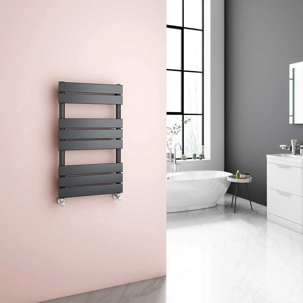 Brenton Avezzano Matt Anthracite Flat Panel Heated Towel Rail - 800 X 450mm 3 Brenton Avezzano Matt Anthracite Flat Panel Heated Towel Rail - 800 X 450mm - Image 3