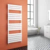 Brenton Avezzano Gloss White Flat Panel Heated Towel Rail - 1600 X 600mm