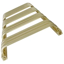 Brenton Brushed Brass Heated Towel Rail - 1200 X 500mm -Vado Shop brenton brushed brass heated towel rail 1200x500 top view scaled