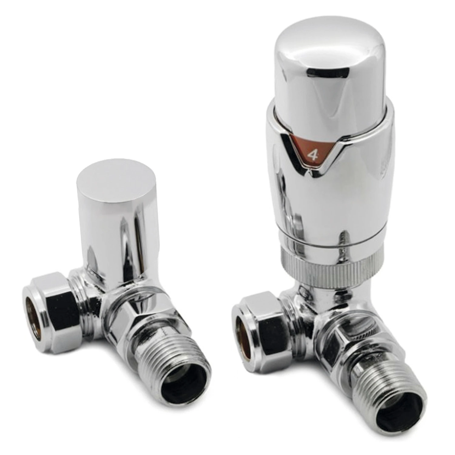 Brenton Thermostatic Straight Radiator Valves - Chrome 2 Brenton Thermostatic Straight Radiator Valves - Chrome - Image 2