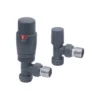 Brenton Designer Angled Thermostatic Radiator Valves - Anthracite