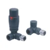 Brenton Designer Corner Thermostatic Radiator Valves - Anthracite
