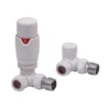 Brenton Designer Corner Thermostatic Radiator Valves - White