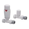 Brenton Designer Straight Thermostatic Radiator Valves - White