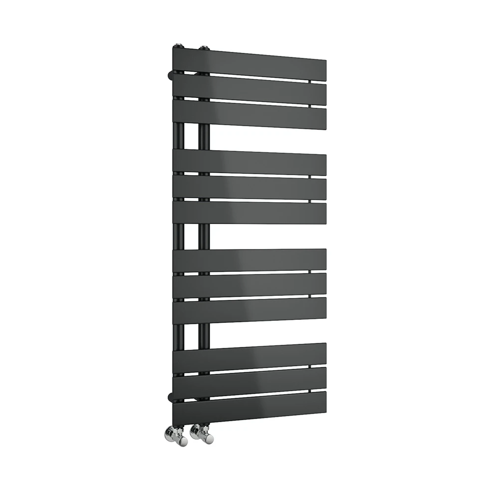Brenton Fontana Anthracite Flat Panel Offset Heated Towel Rail - 1126 X 500mm 2 Brenton Fontana Anthracite Flat Panel Offset Heated Towel Rail - 1126 X 500mm - Image 2