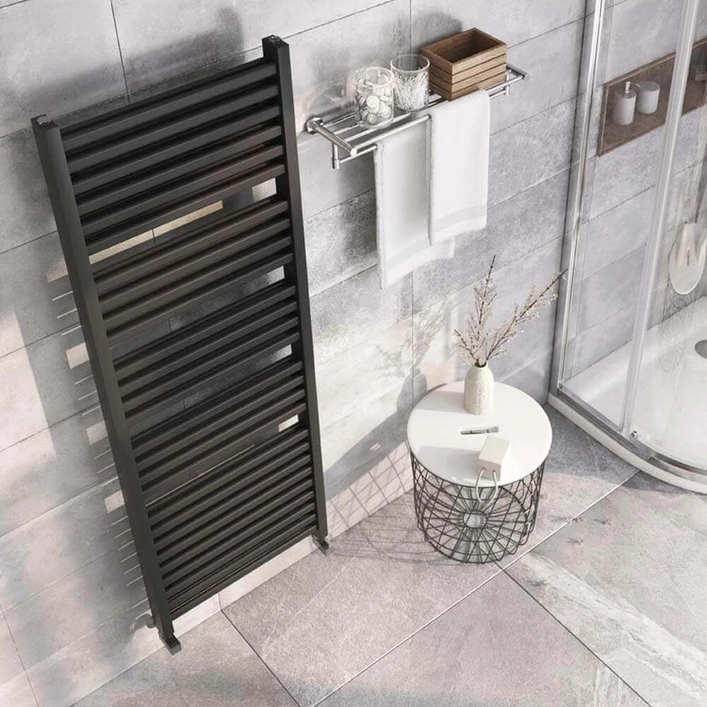Brenton Pagosa Anthracite Heated Towel Rail - Double Layer Design - 1600 X 550mm 1 Brenton Pagosa Anthracite Heated Towel Rail - Double Layer Design - 1600 X 550mm