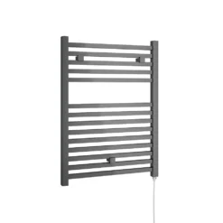 Brenton Helios Electric Straight Square Anthracite Heated Towel Rail - 690 X 500mm -Vado Shop brenton helios electric towel rail 690 anthracite