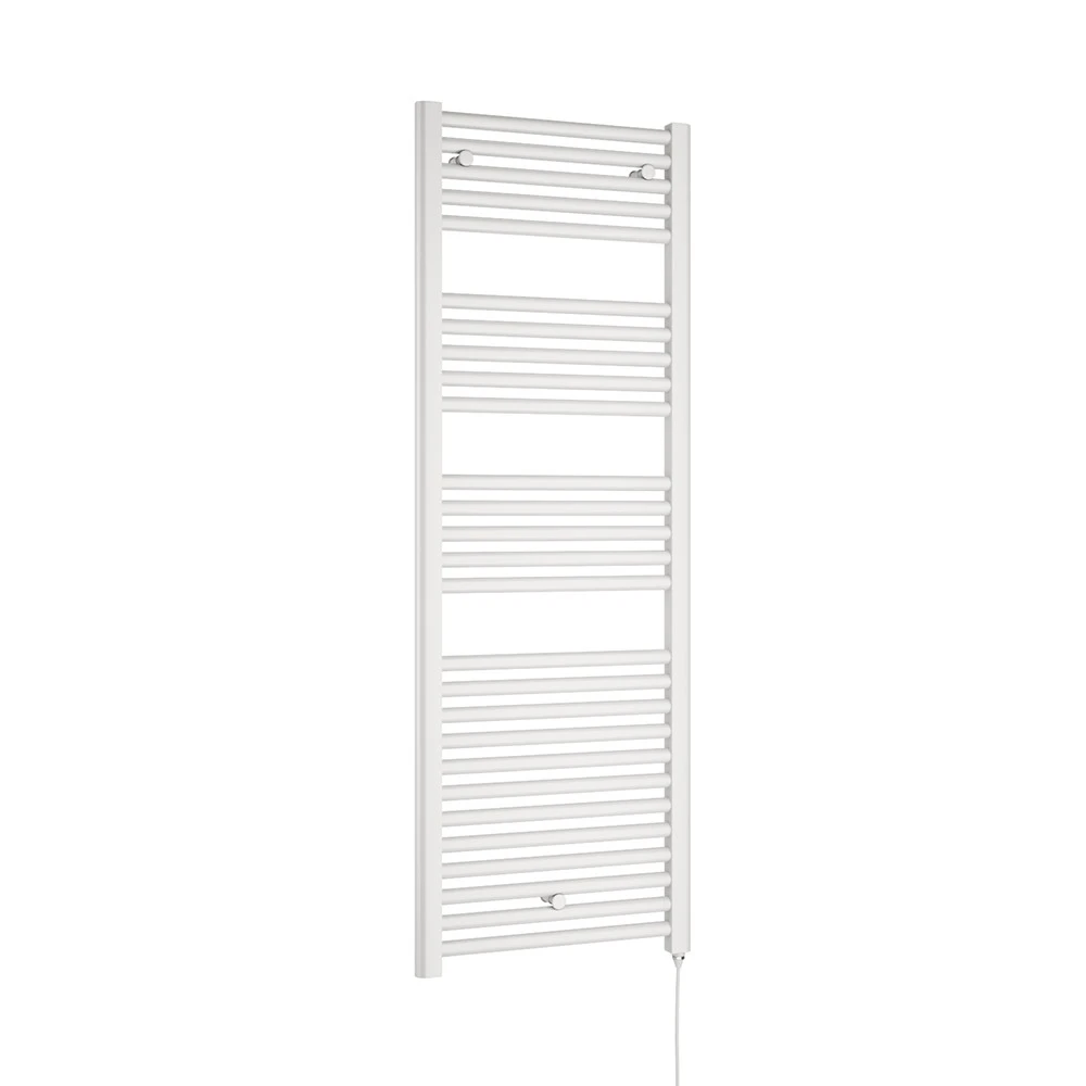 Brenton Hestia Electric Straight White Heated Towel Rail - 1375 X 480mm 3 Brenton Hestia Electric Straight White Heated Towel Rail - 1375 X 480mm - Image 3