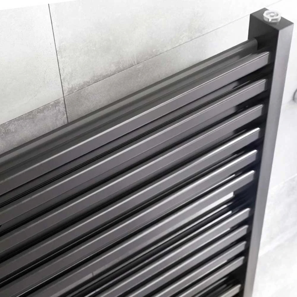 Brenton Pagosa Anthracite Heated Towel Rail - Double Layer Design - 800 X 400mm 2 Brenton Pagosa Anthracite Heated Towel Rail - Double Layer Design - 800 X 400mm - Image 2